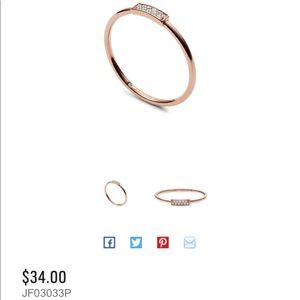 FOSSIL Rose Gold Ring Size 8